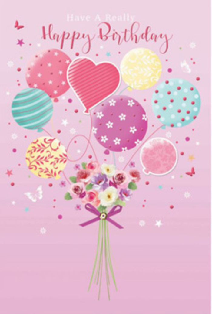 Delicate birthday illustration featuring a pastel balloon bouquet lifting a dainty garden of flowers, reminiscent of a soft, breezy morning drifting over Chase Cross. A blush pink backdrop sets a serene tone, allowing a cluster of balloons to take centre stage. Their colours flow from pale sunshine yellow and rosy fuchsia to lavender and fresh sea green, creating an airy rainbow that feels light as a sigh. Each balloon is adorned with playful decoration-winding ribbon stripes, scattered polka dots, and tiny floral designs-that introduces movement and charm. The balloon strings converge at the base, where a petite hand-tied bouquet sits, acting as the visual heart of the composition. Here, small roses and daisy-like blooms gather in shades of cream, blush pink, and soft mauve, their velvety petals shaded delicately, as though illuminated by early light filtering through a window near Chase Cross shops. The stems are snugly tied with a violet ribbon that sparkles subtly, hinting at the craft of an experienced florist who values precision and beauty. Around the arrangement, whimsical butterflies and tiny stars hover, strengthening the sense of a birthday daydream suspended above the streets off Chase Cross Road. The lighting is gentle and even, casting no harsh shadows, only a soft glow that brings cohesion to balloons and flowers alike. The mood is one of gentle jubilation and quiet affection, much like receiving a hand-delivered bouquet from a local Chase Cross florist who understands how to express happiness through pastel colour and graceful design.